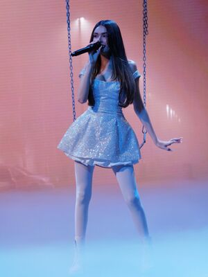 Madison Beer performing on Jimmy Kimmel Live! in Hollywood